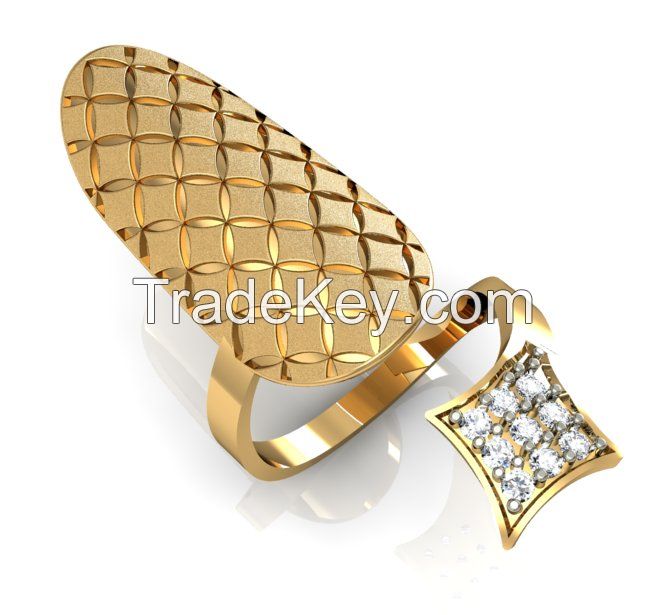  Wholesale-fashion hot sale cheap wax setting silver jewelry  nail ring