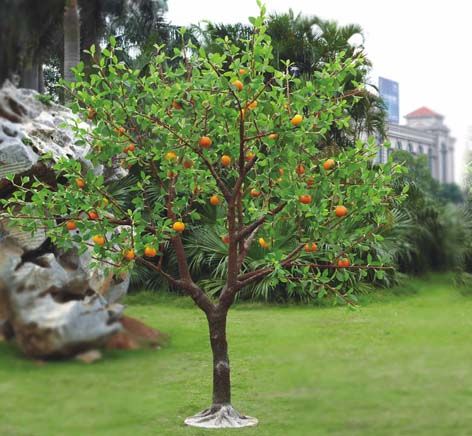 artificial led fruit tree lights high simulation led orange tree for garden &amp; park decoration