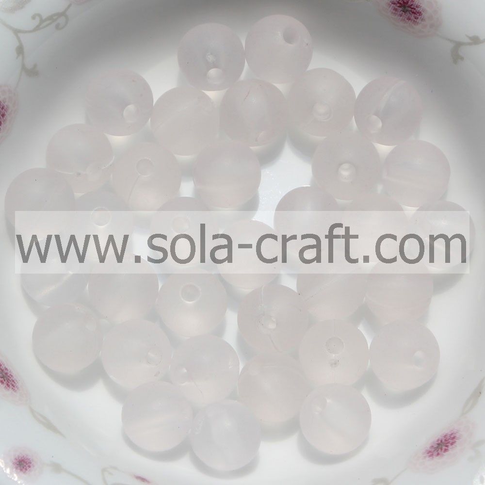 6MM, 8MM, 12MM Matte acrylic jewelry Round Smooth Beads For dÃÂ©cor cloth/