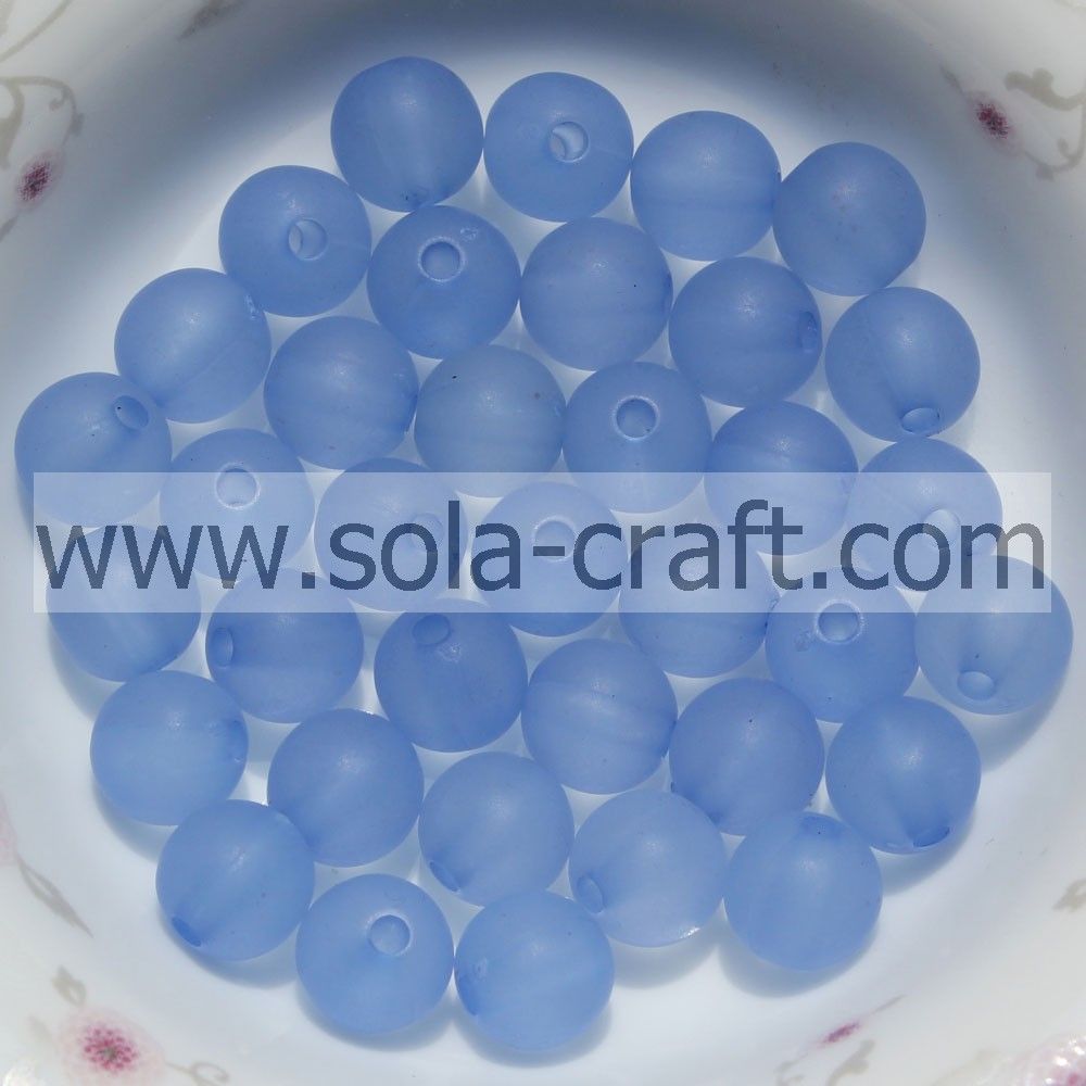 6MM, 8MM, 12MM Matte acrylic jewelry Round Smooth Beads For dÃÂ©cor cloth/