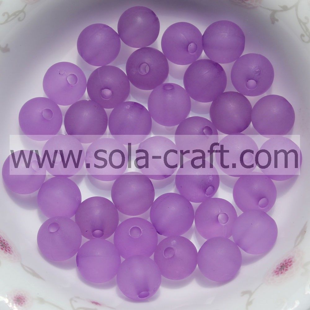 6MM, 8MM, 12MM Matte acrylic jewelry Round Smooth Beads For dÃÂ©cor cloth/