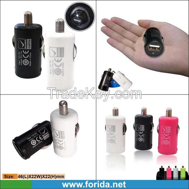 5V 2.1A micro usb car charger for iphone mini dual usb car charger