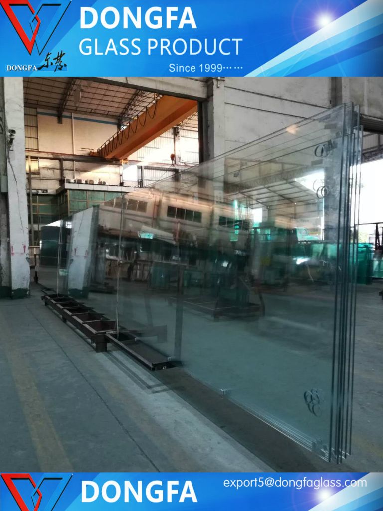 Clear toughened Dupont PVB/SGP laminated glass