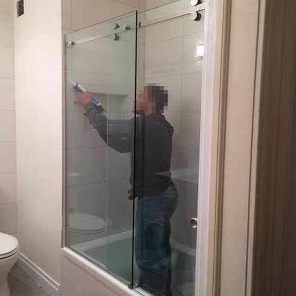 CE standard 10mm clear tempered glass for frameless sliding Glass Shower door