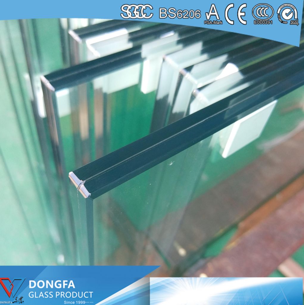 Frameless Sentryglas glass railing for high-rise glass balustrade system