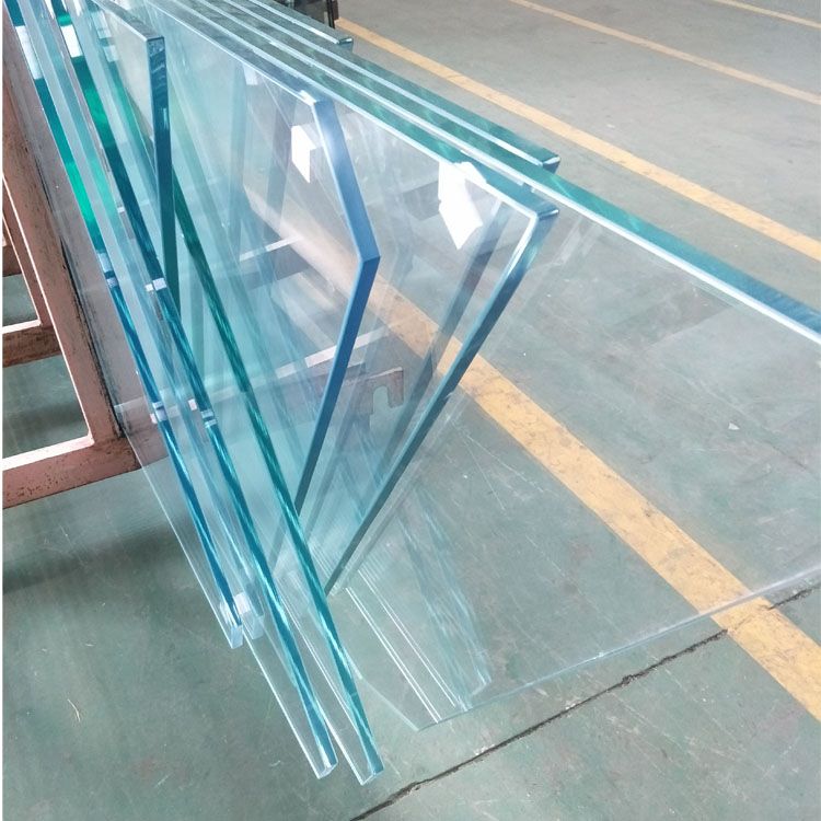 Custom 12mm starfire Ultra Clear Tempered Safety glass for Comercial interior Railing systems