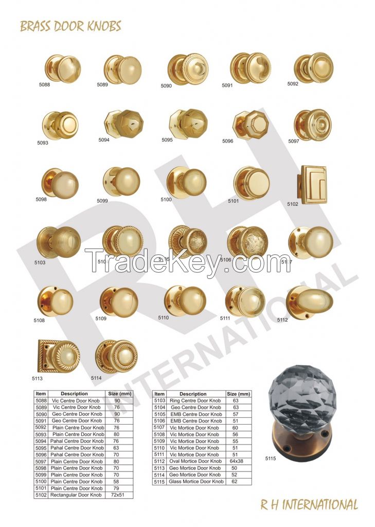 Brass Door Knobs