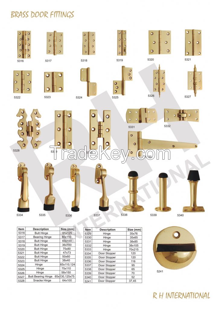 Brass Door Hinges &amp; Door stoppers