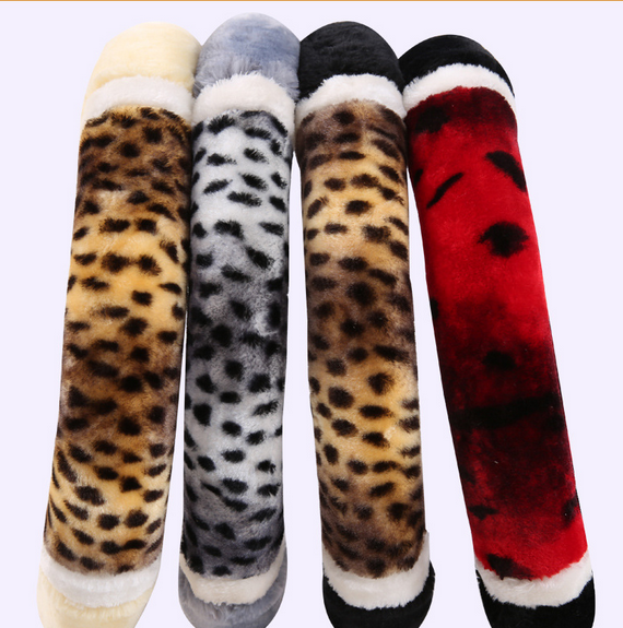 senior wool-like car steering wheel cover/2014 hot sale car interior accessories