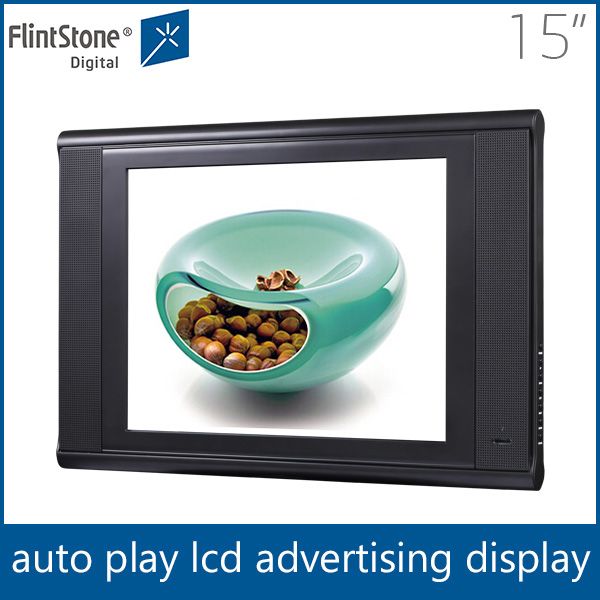 Flintstone 15 inch High Quality LCD Advertising Player Wall Mount LCD Advertising Player