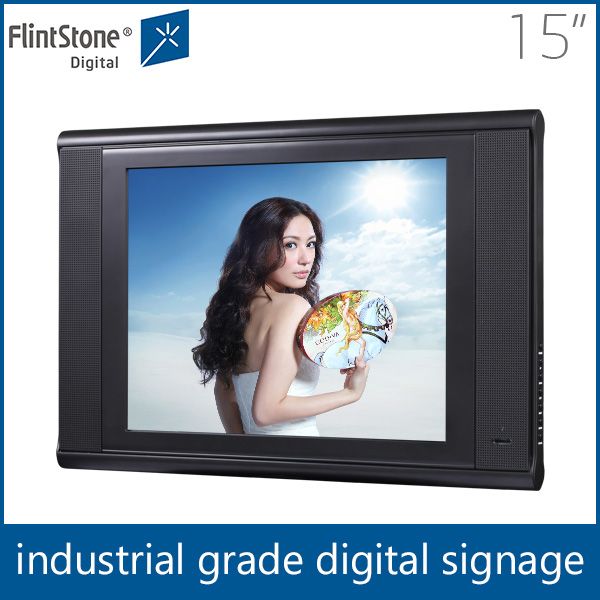 Flintstone 15 inch High Quality LCD Advertising Player Wall Mount LCD Advertising Player