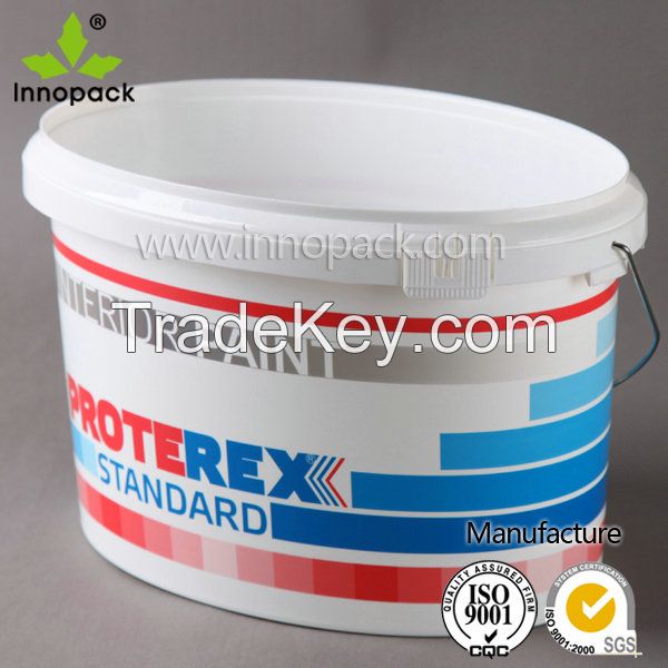 7.5L/15L Oval plastic pail plastic bucket 