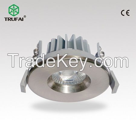 8W dimmable LED downlight brushed nickel warm light with sharp COB ceiling lamp recessed lights for accent lighting