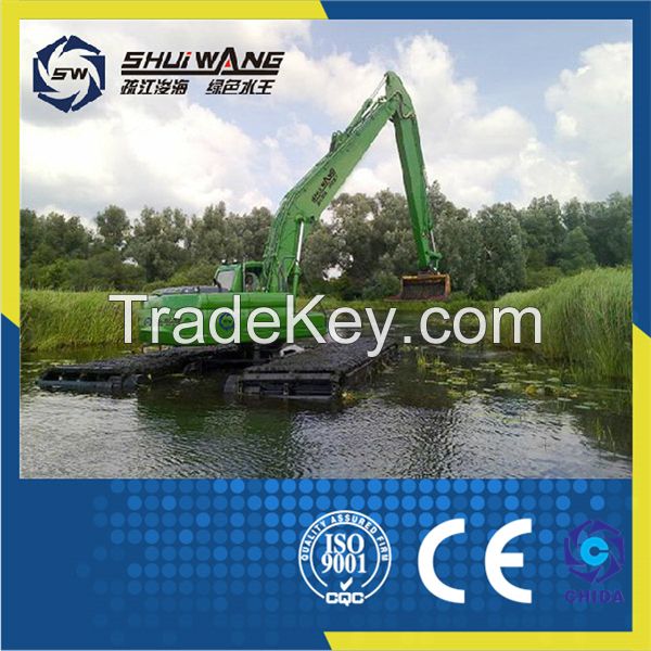 Wetland equipment amphibious excavator