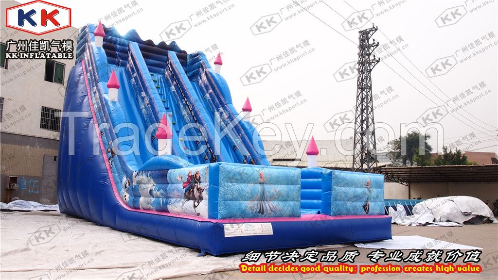 Customized giant Frozen Theme Slide toy cheap inflatable slide for outdoor amusement park