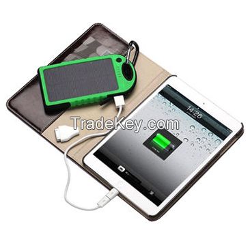 Waterproof Solar Portable Power bank With LED Lighting 