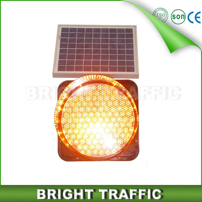 Solar Yellow Flashing Warning Light