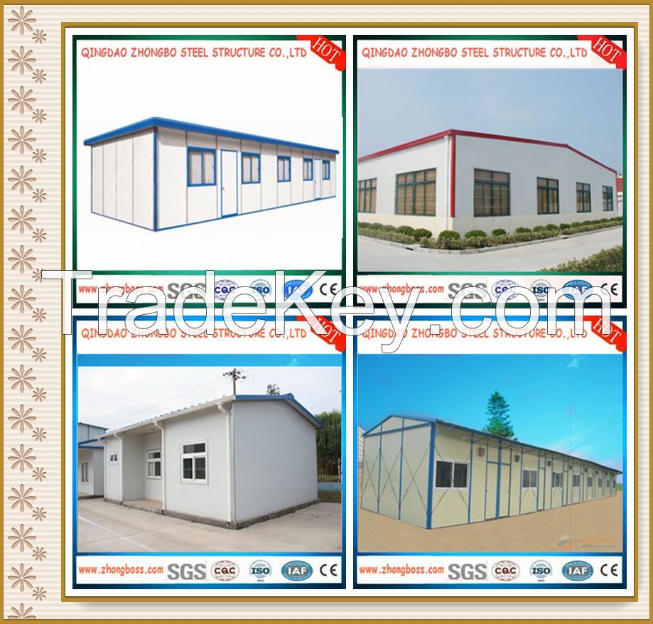 steel structure prefabricated house for  sale