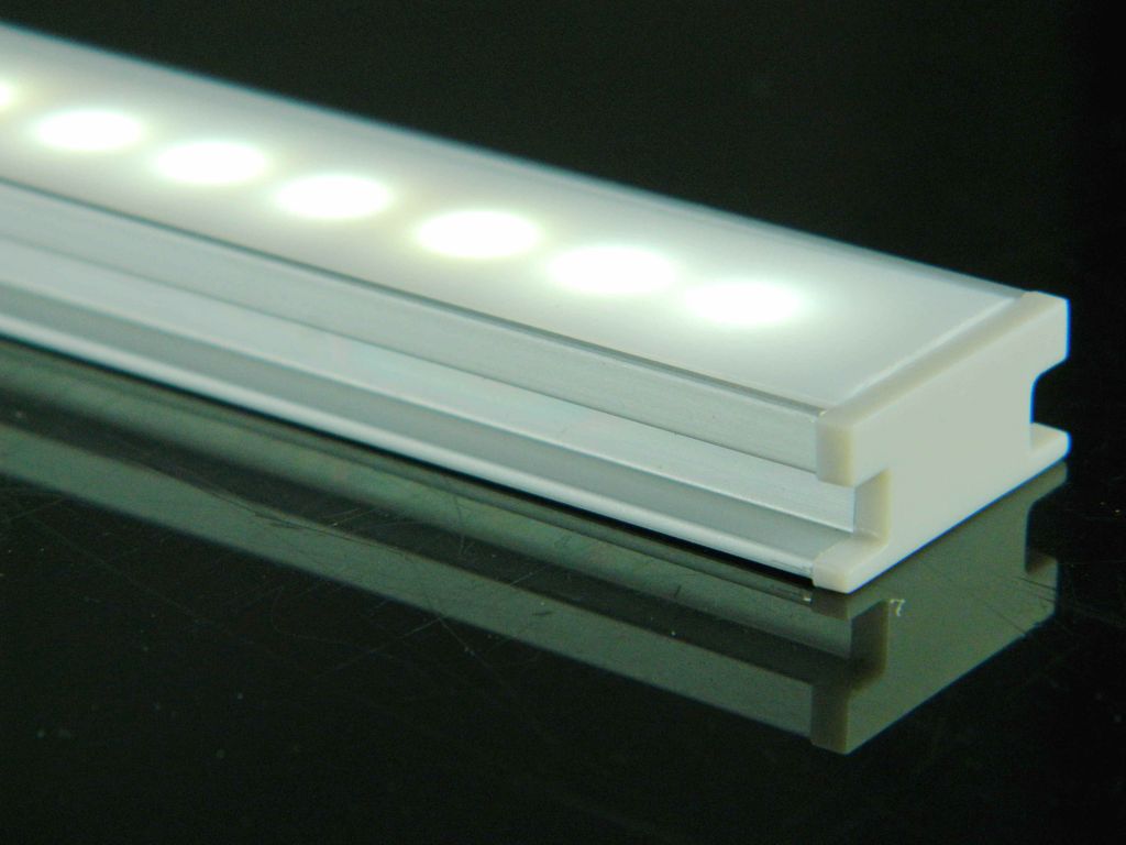 Slim floor aluminum LED extrusion