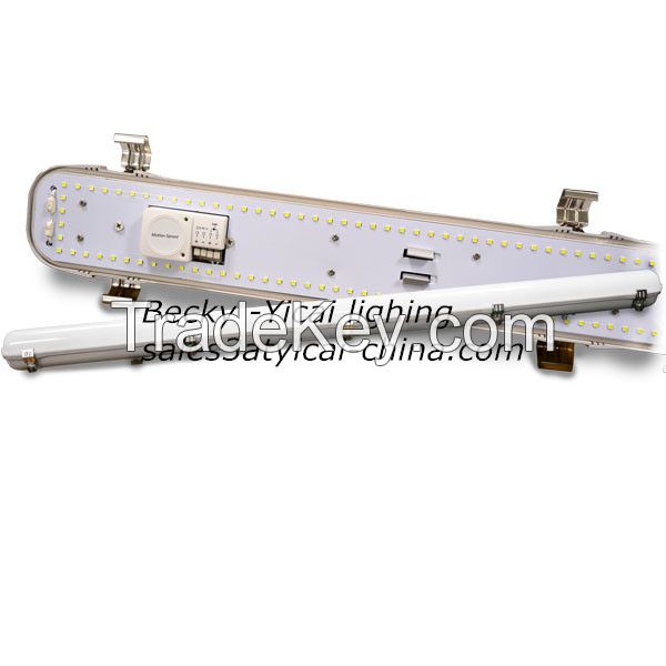 1200mm T8 Vapor tight linear lighting fixture ip65 tri-proof led light