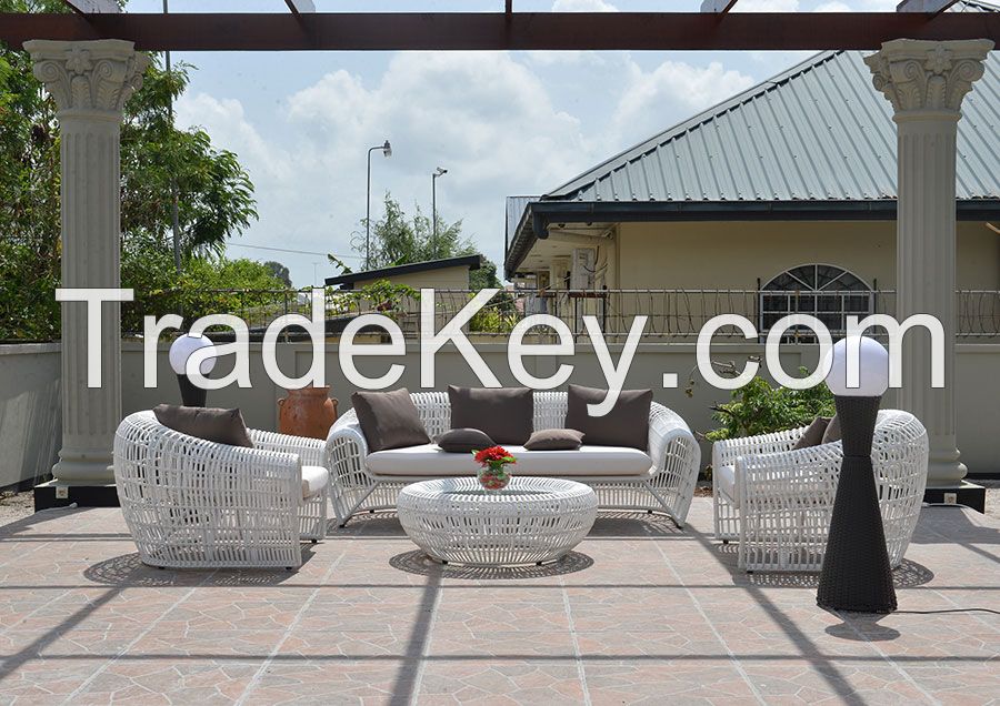 Poly Rattan, Wicker furniture sofa set