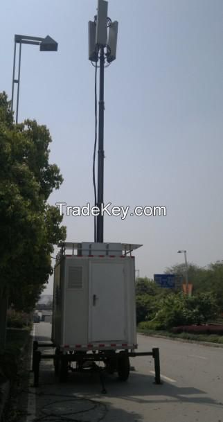 Truck mounted telescoping mast