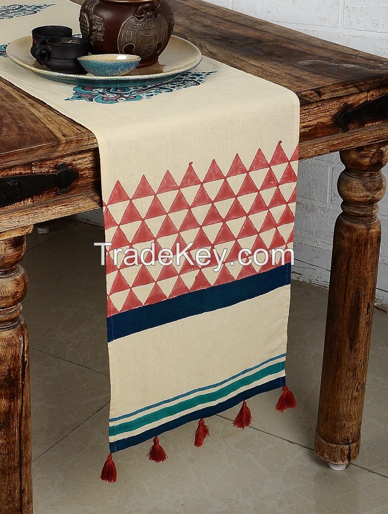 MYYRA Table Runner Hand Block Printed