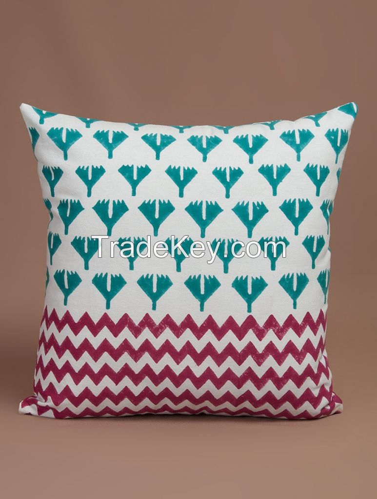 Cushion Cover Hand Block Printed Cotton