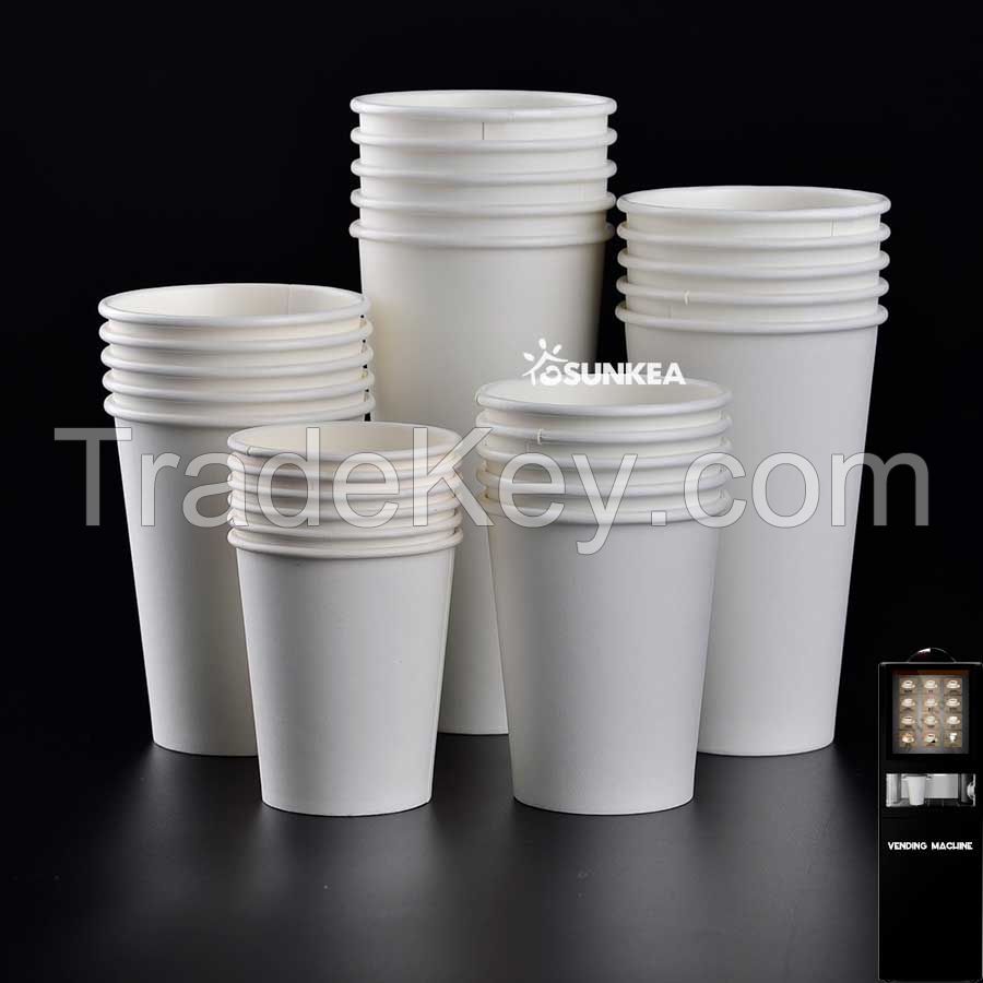 Sunkea paper vending cups for commercial coffee machine