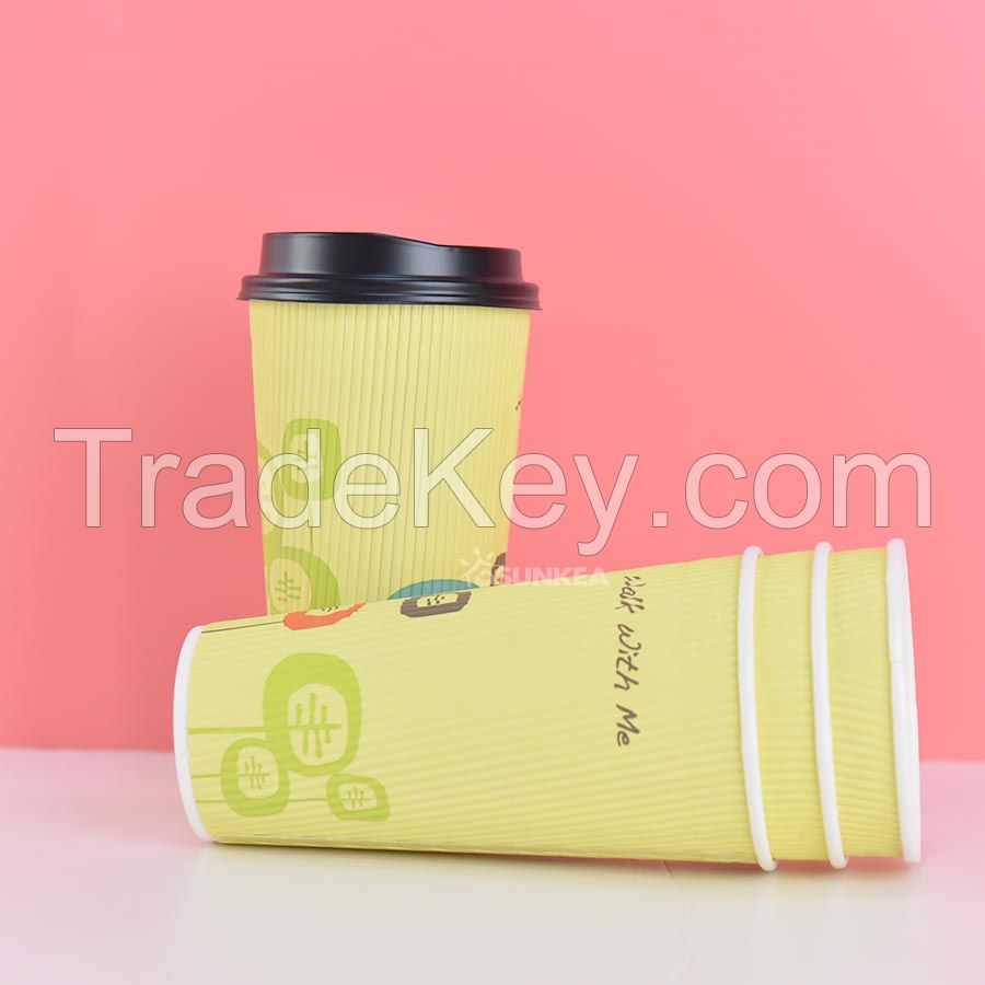 Ripple wall paper coffee cup