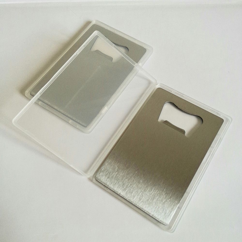 Stainless Steel Credit Card Sized Wallet Bottle Opener for Beer