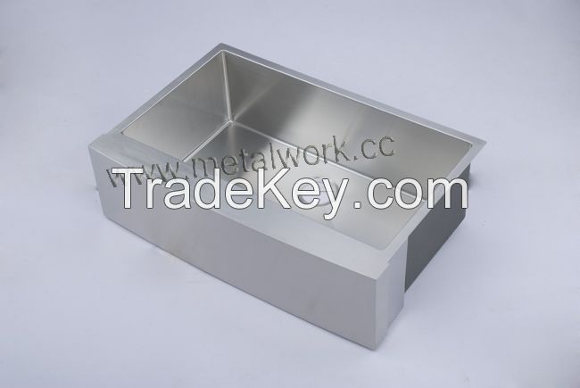 304 stainless steel kitchen sink brushed square single bowl kitchen sink