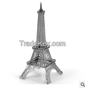 3d puzzle DIY nano metal, Eiffel Tower three-dimensional sculpture, no