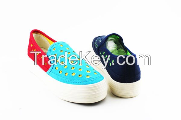 vulcanized canvas woman casual sport shoes 