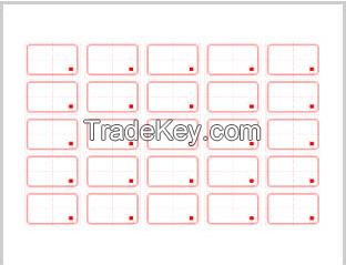 White Matt PVC or PETG Sheet RFID HF or LF Inlay Prelam 5*5