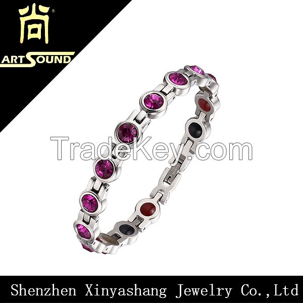 Fashion ladies beautiful stainless steel charm bracelet