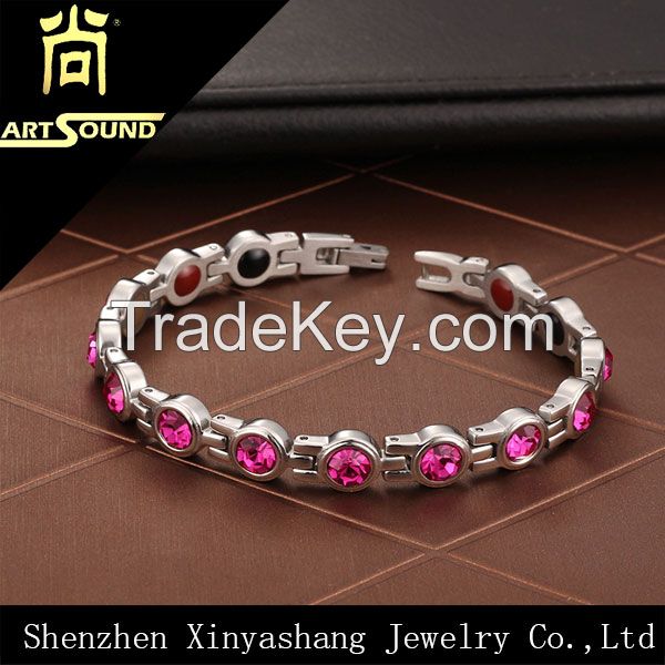 Best selling fashion diamonds woman&#039;s stainless steel bracelet