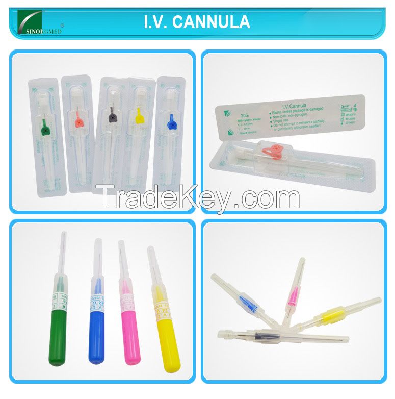 Medical injection disposable I.V. cannula