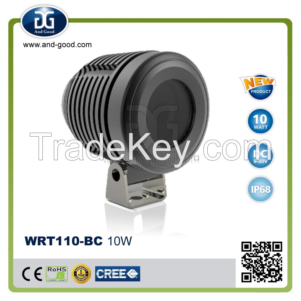 2014 10w led work light, auto 12v led driving lights, moto lamp led