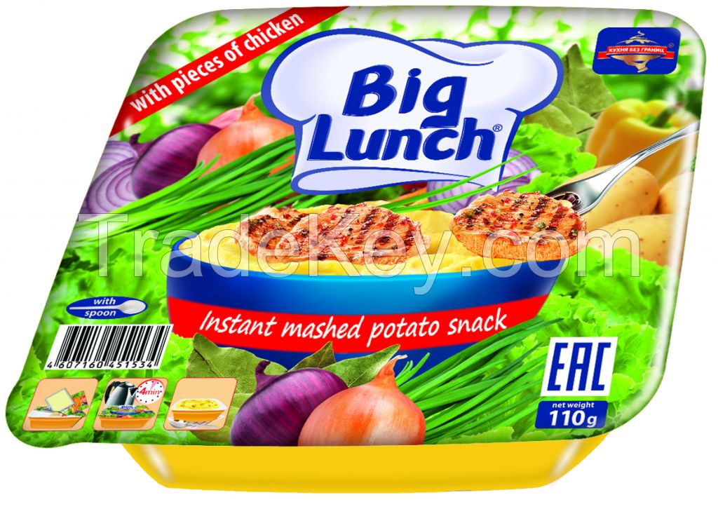 Instant mashed potato snack