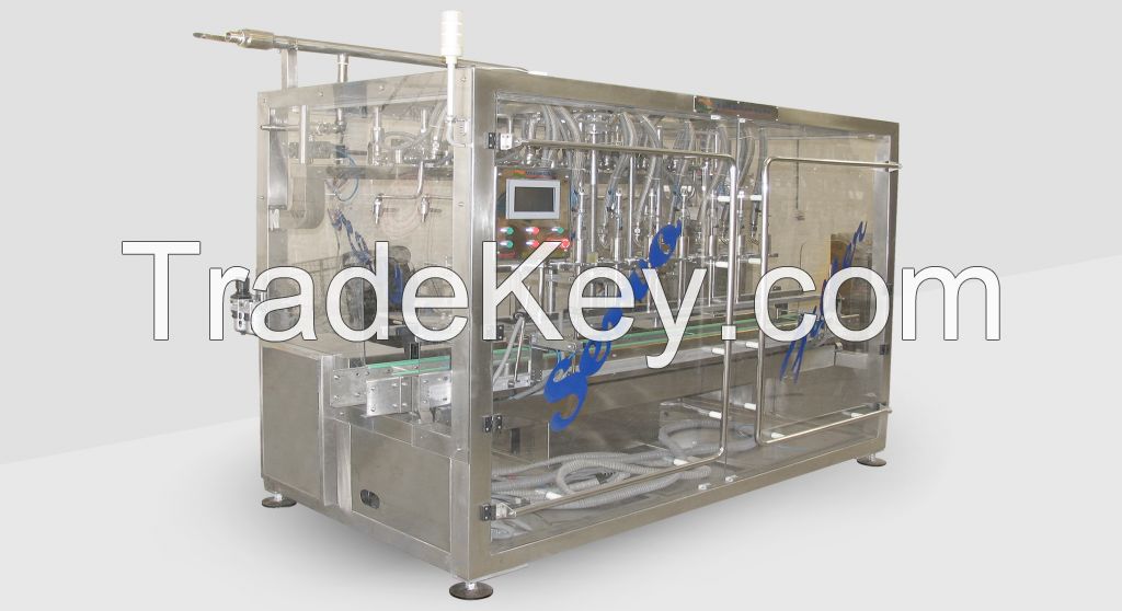 Servo 8 Head Oil / Lubricants Filling Machine