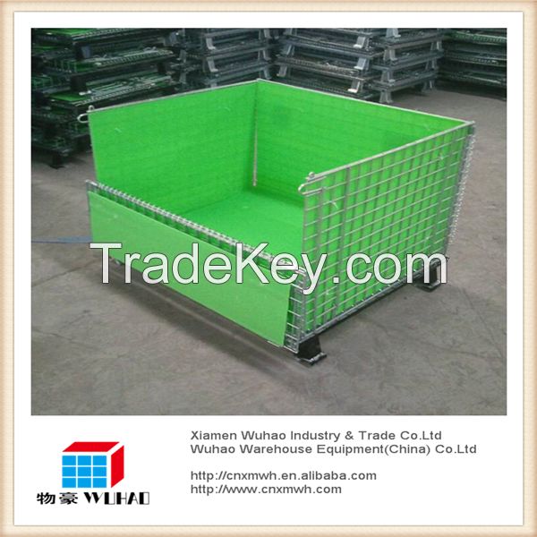 collapsible foldable wire mesh container with pp shoot