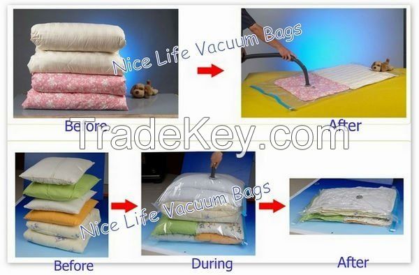 Vacuum Compressed Storage saving space Bags For Bedding Or Cloths 