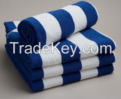 100%Cotton terry striped beach towel 