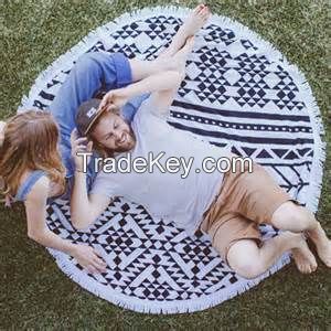 cheap wholesales 1500mm round beach towel