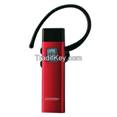 BLUEACTION BRUSHED ALUMINUM BLUETOOTH EARPIECES BT-EVE033-RED