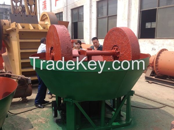 Wet pan mill, gold grinding machine, gold refining machine made in China Zhenzhong