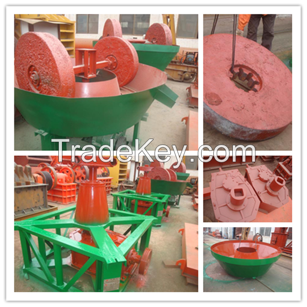 Sudan widely used wet pan mill, edge runner mill, gold grinding machine with best selling