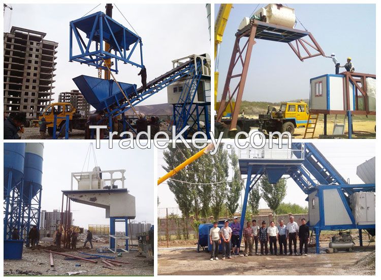 Factory price HZS50 concrete batching plant