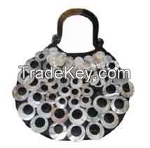 Shell handbag with horn handle